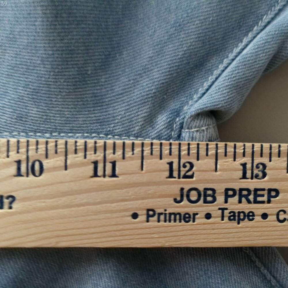 POL NWOT 100% Cotton Patchwork/ Embroidery/ Lace Design on Blue Denim Joggers M - Picture 10 of 11